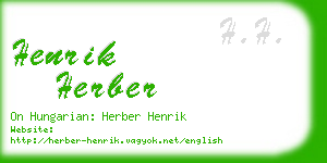 henrik herber business card